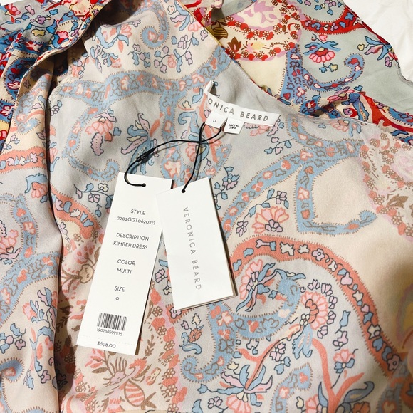 NWT Veronica Beard Kimber Paisley MIDI Dress - Picture 5 of 6